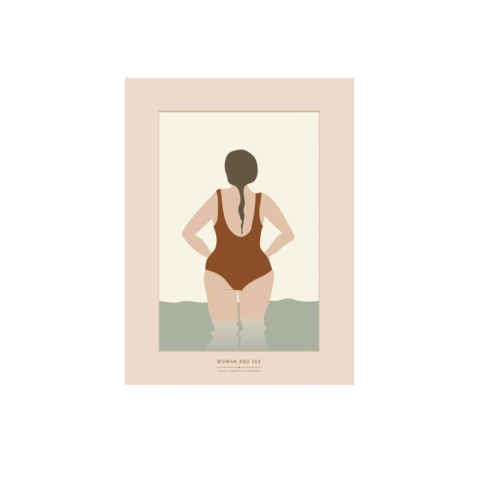 POSTER I FRAU AM MEER