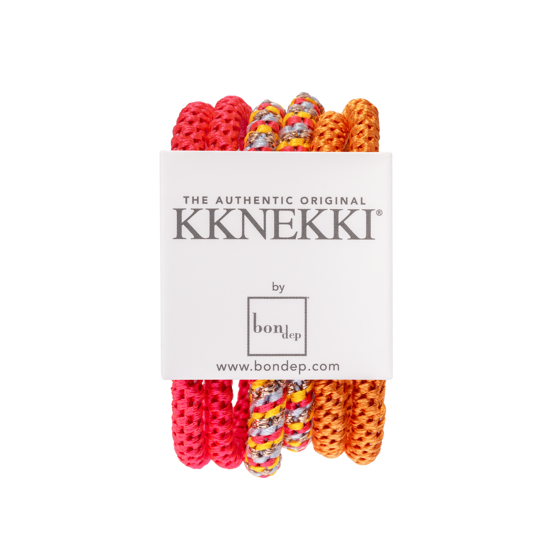 Kknekki Haargummis - 6er-Pack - Slim - Pink/Orange