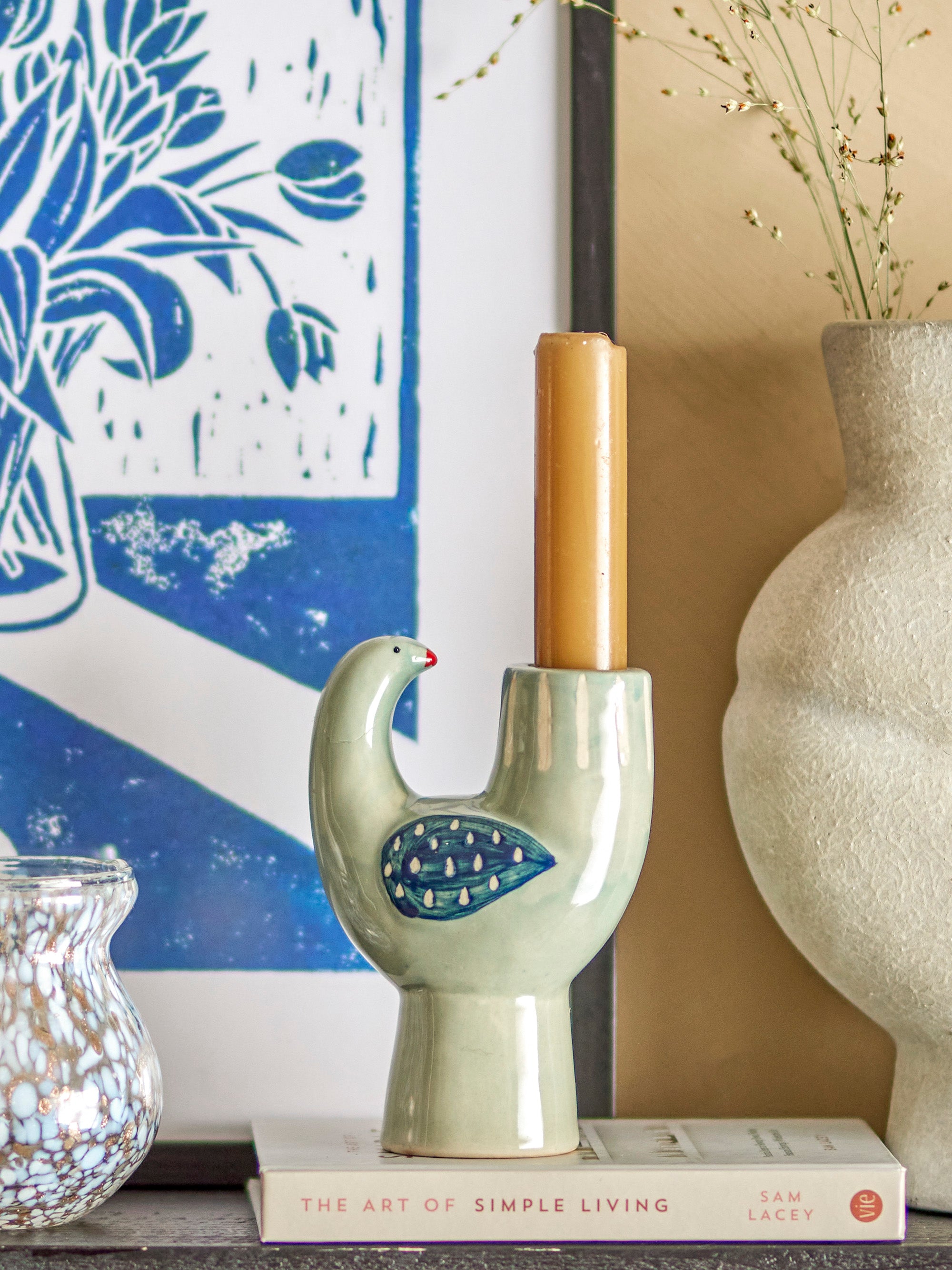 Kerzenhalter Vogel Trudy | blau