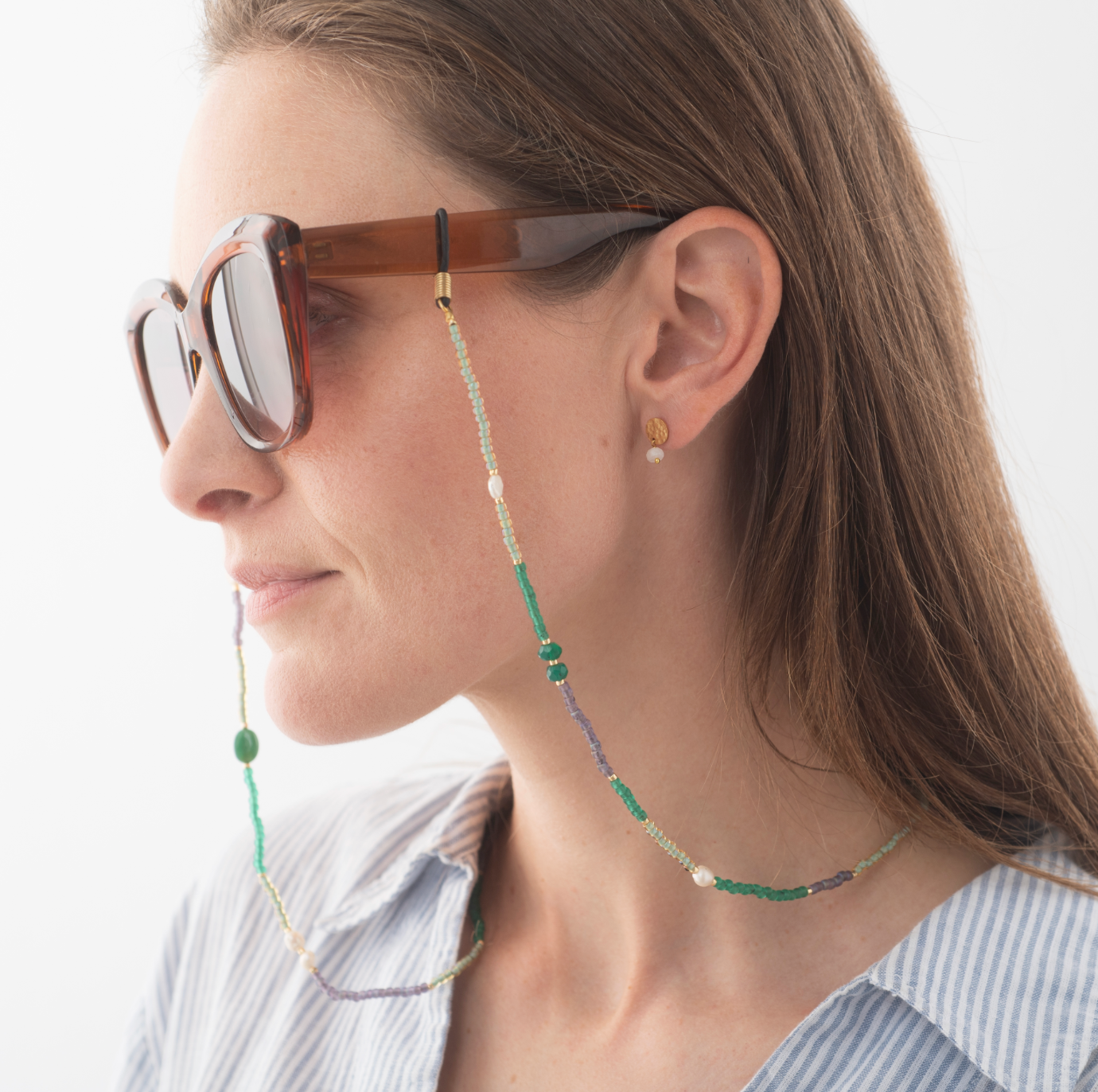 Sonnenbrillenkette mit Aventurin