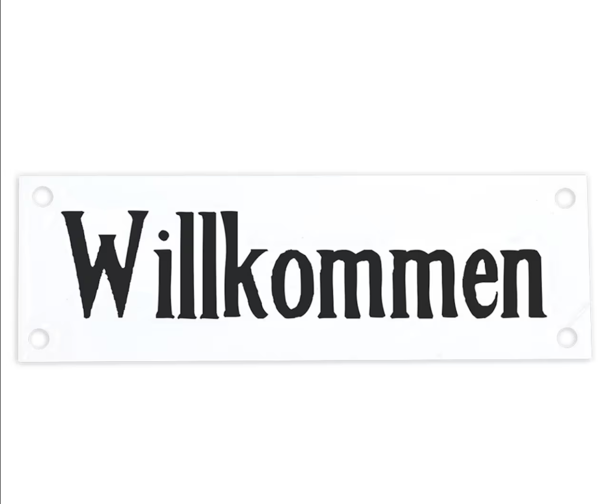 Schild I Willkommen