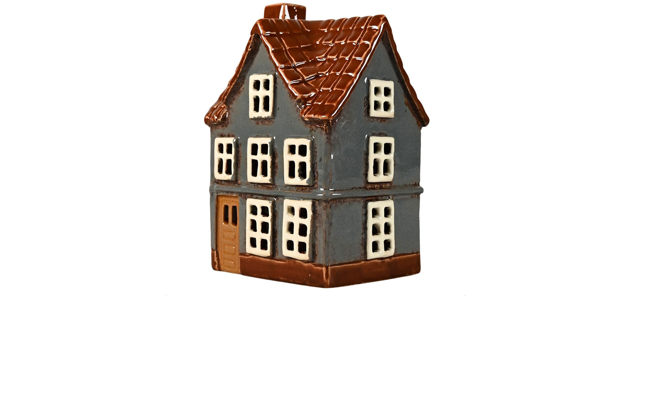 Teelicht Haus I blau