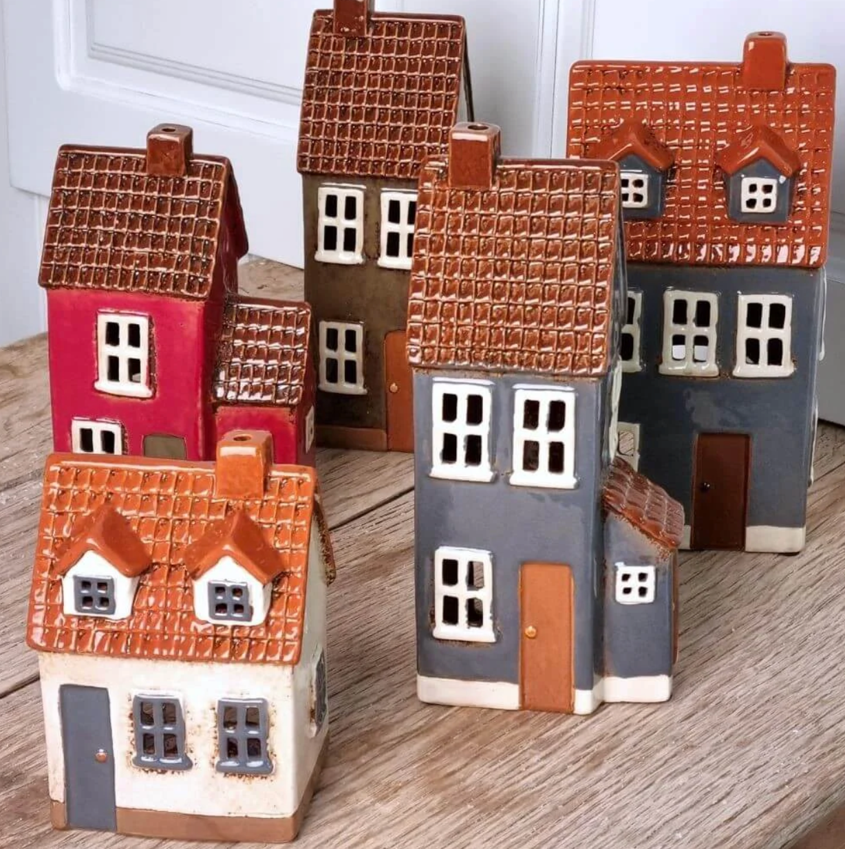 Teelicht Haus I blau groß