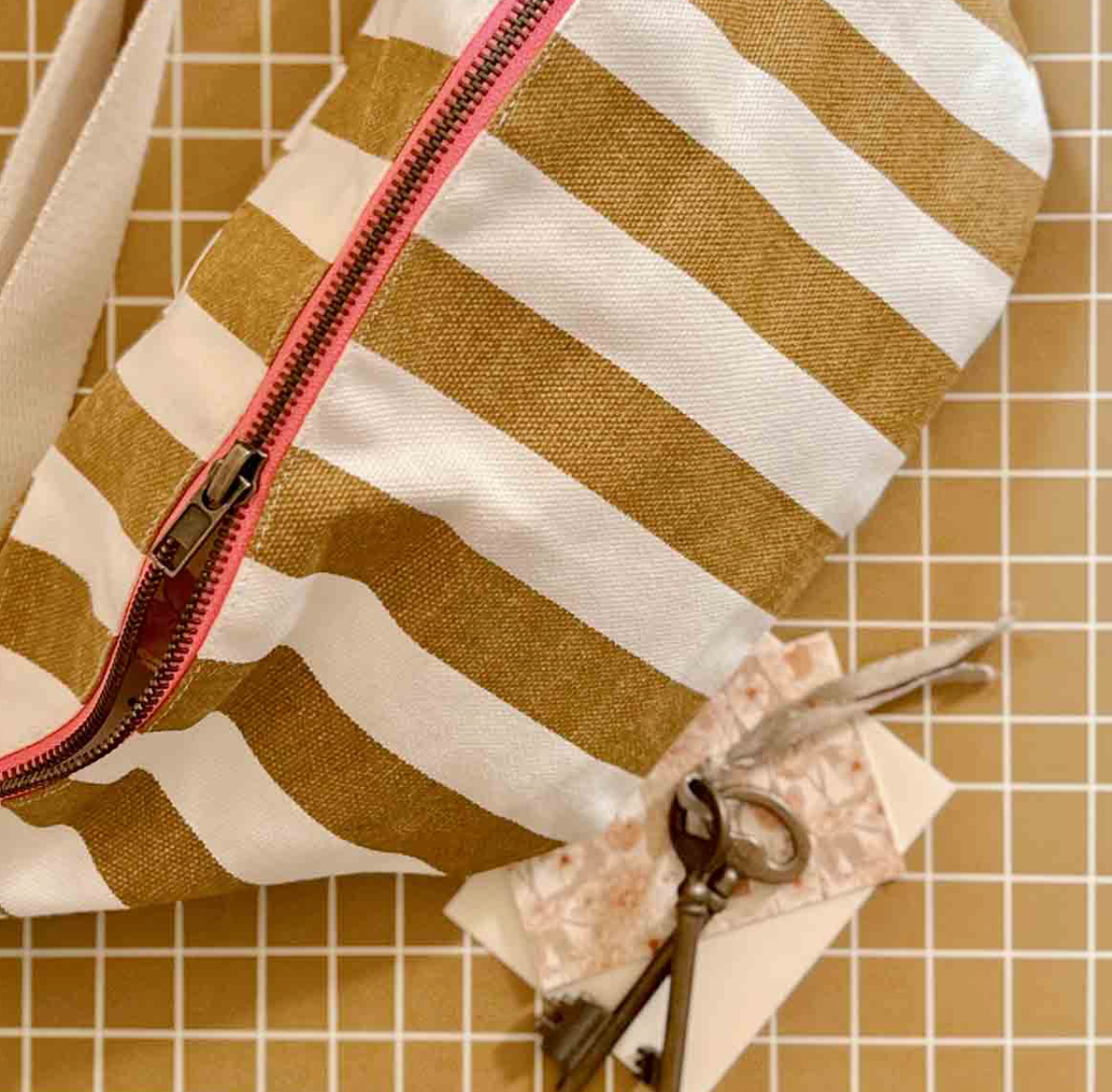 Bauchtasche I Caramel Streifen