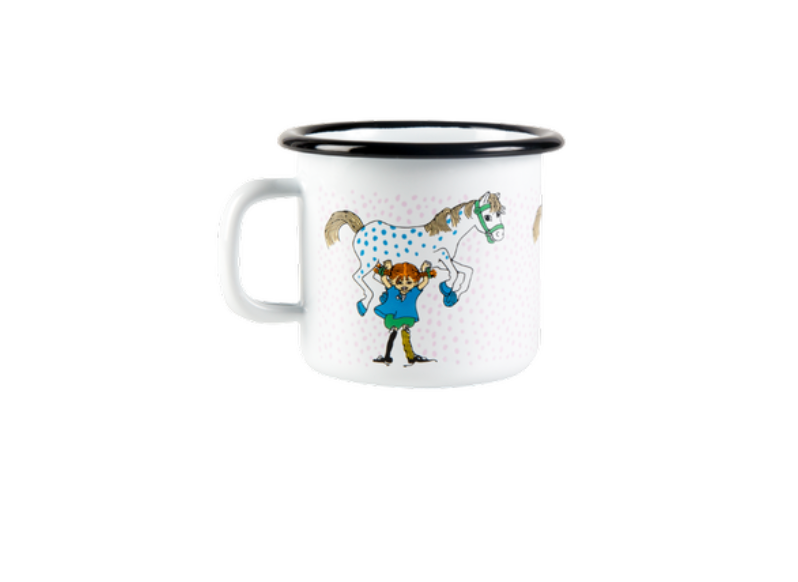 Pippi Langstrumpf Emaille Becher I  kleiner Onkel