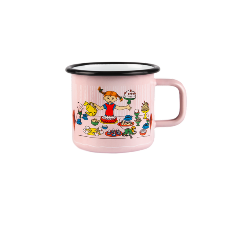 Pippi Langstrumpf Emaille Becher I  Pippis Tafel