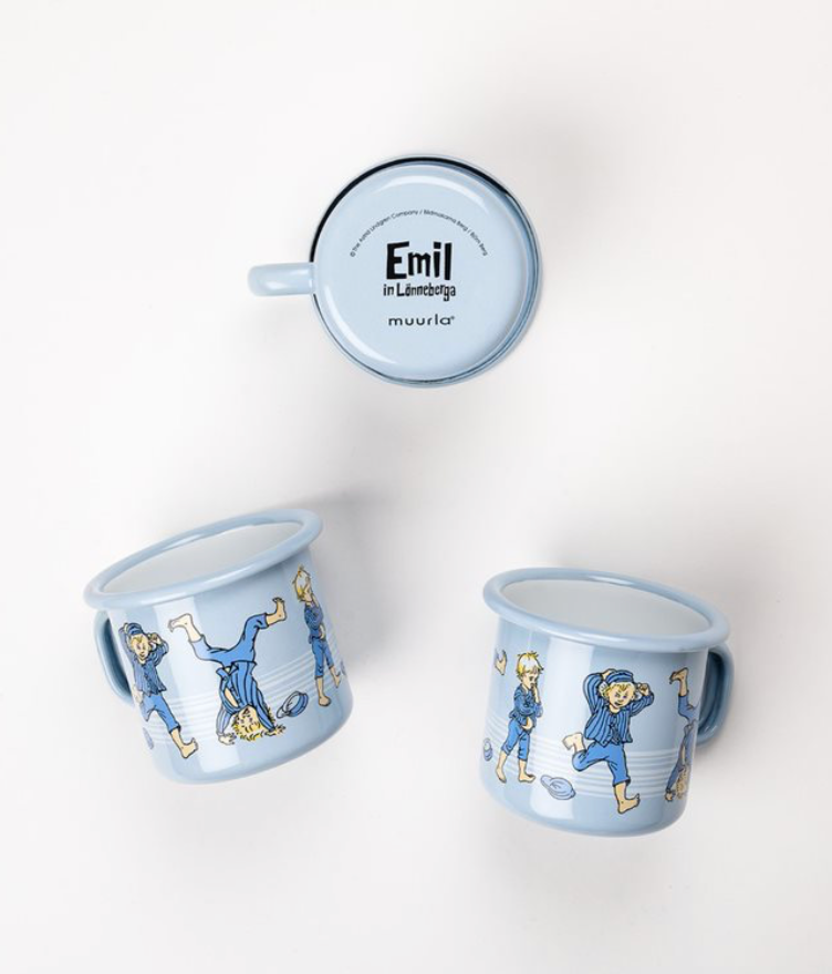 Michel Emaille Becher I blau