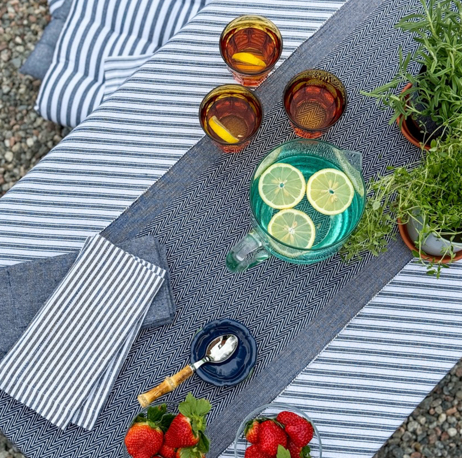 Tischdecke Grundsundstripe