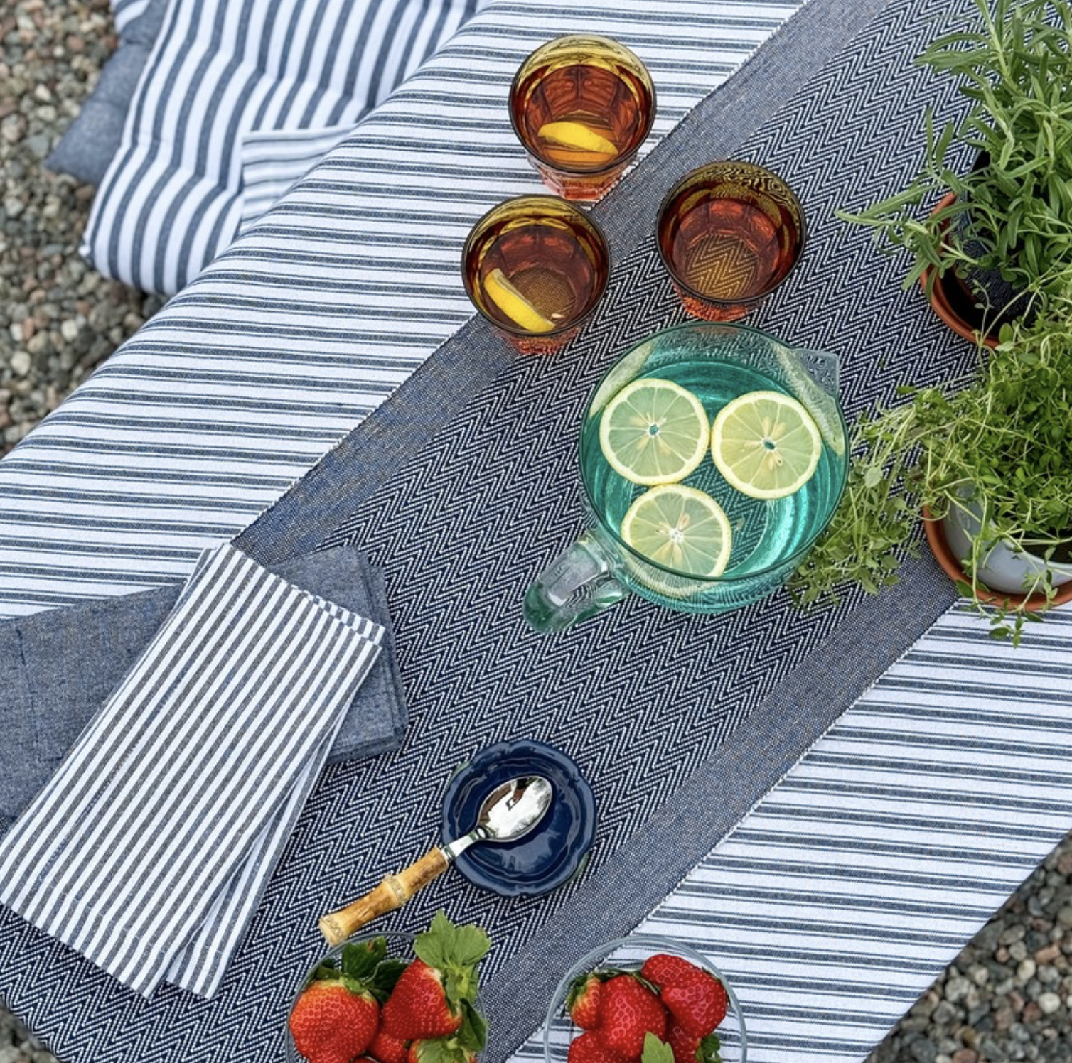 Tischdecke Grundsundstripe