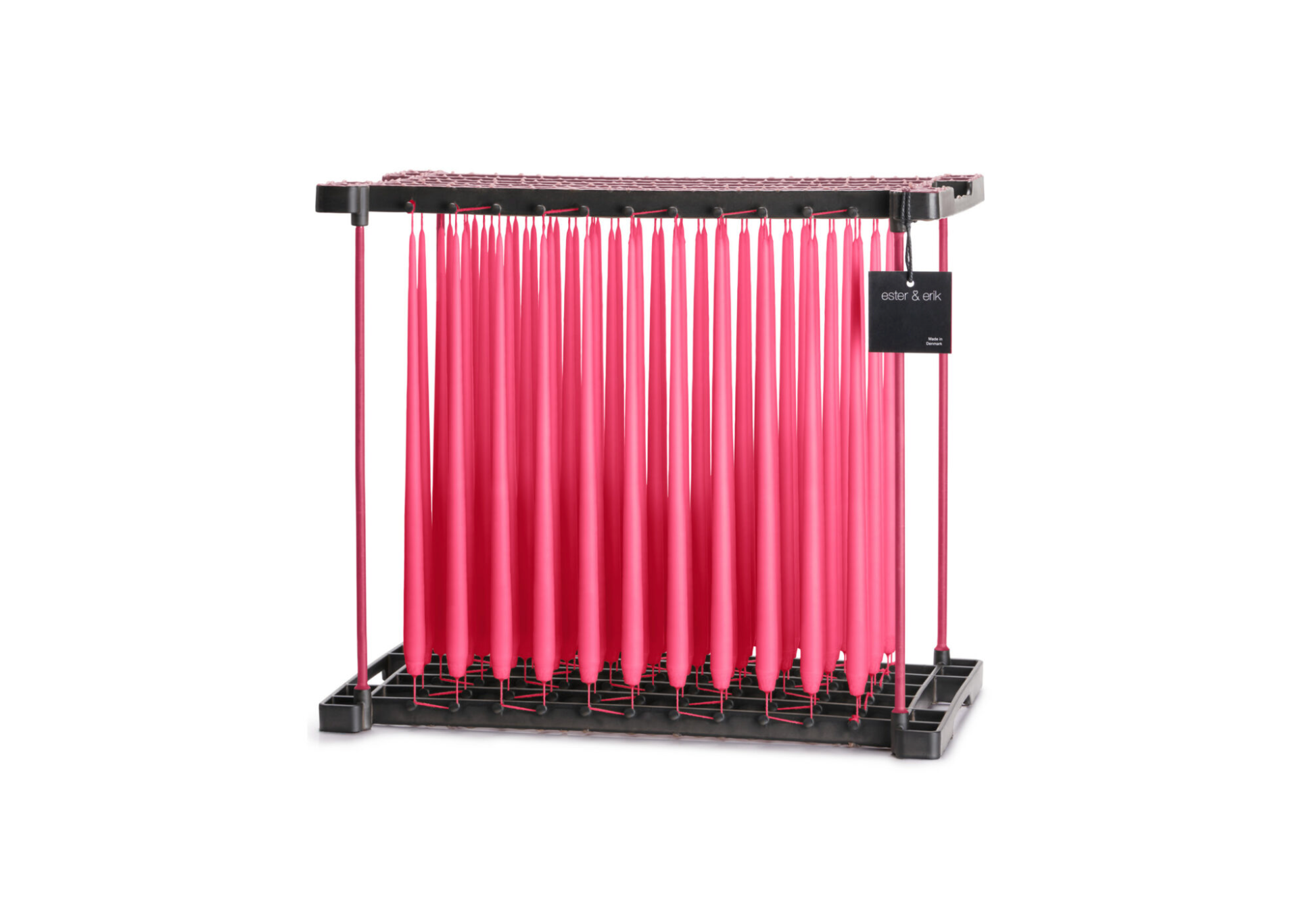 Handgezogene Kerzen - 2 Stk. I deep pink