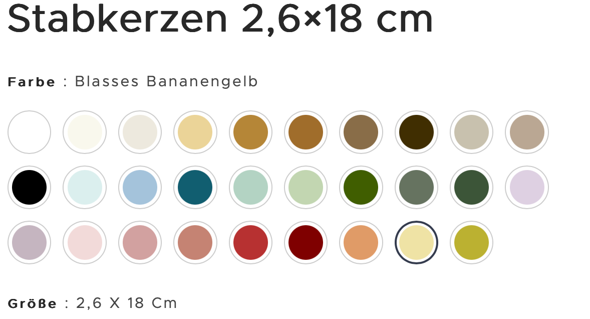 KERZE RUSTIK LYS - 18 cm