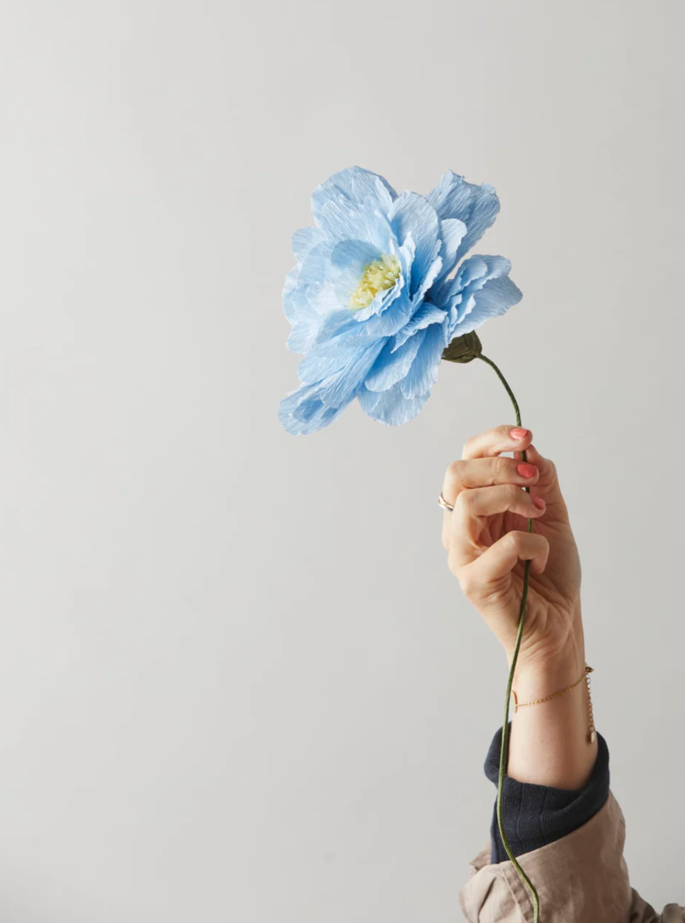 Papierblume PFINGSTROSE I Blau