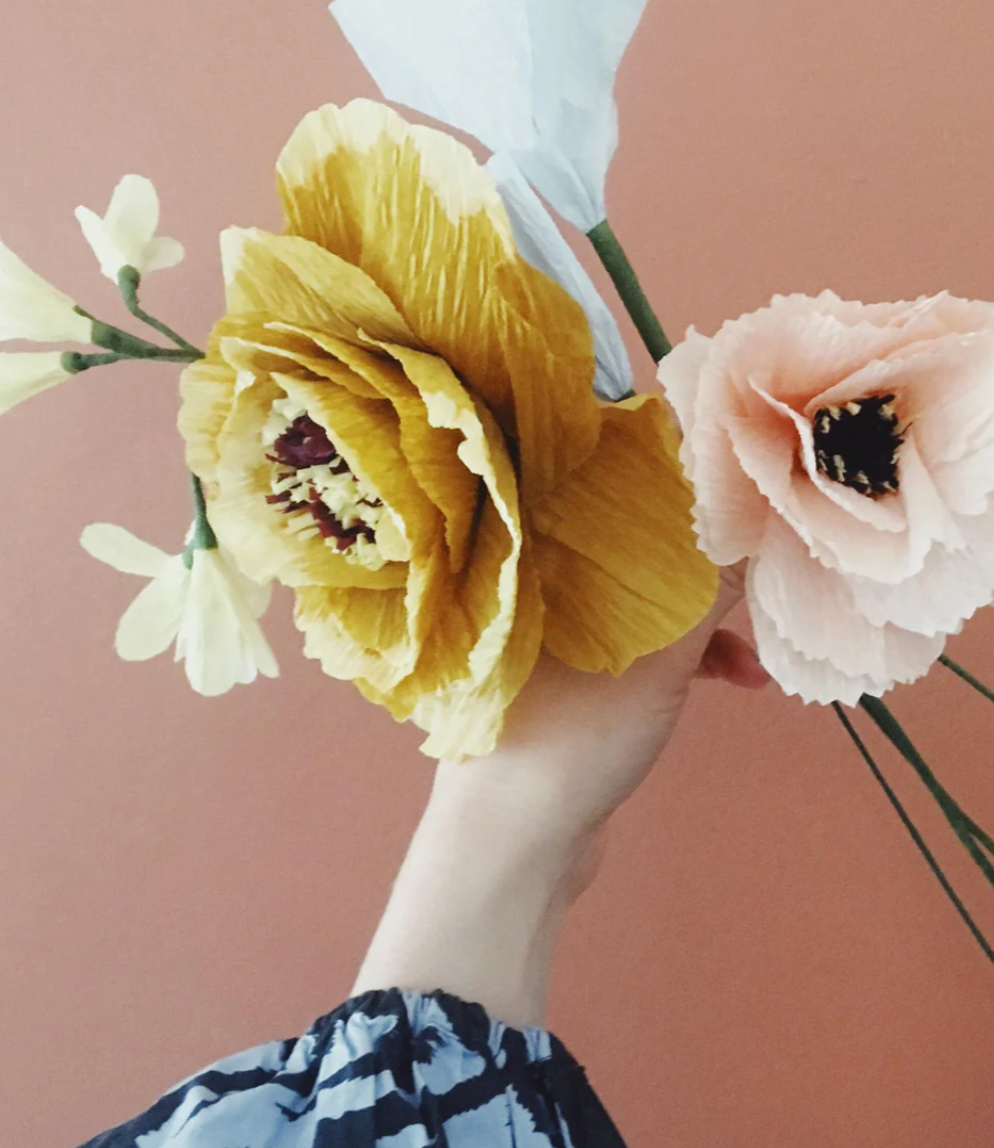 Papierblume MOHNBLUME I ocka