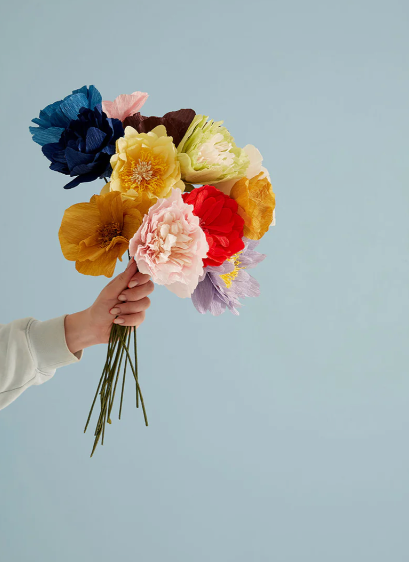 Papierblume ROSE I Sand