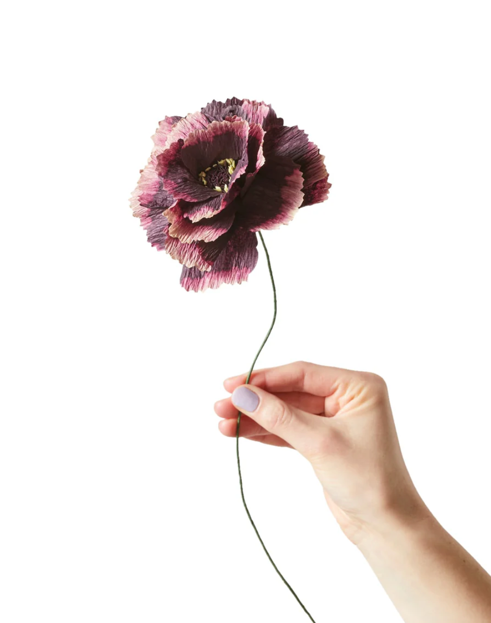 Papierblume MOHNBLUME I dunkel lila