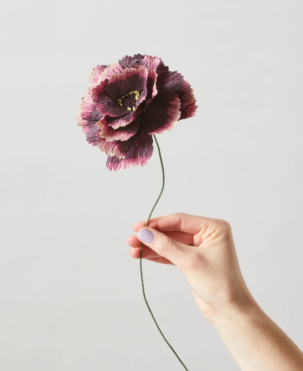Papierblume MOHNBLUME I dunkel lila