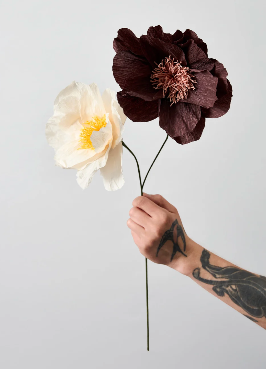 Papierblume ROSE I Sand