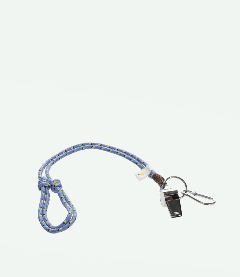 Schlüsselband mit Trillerpfeife I blau