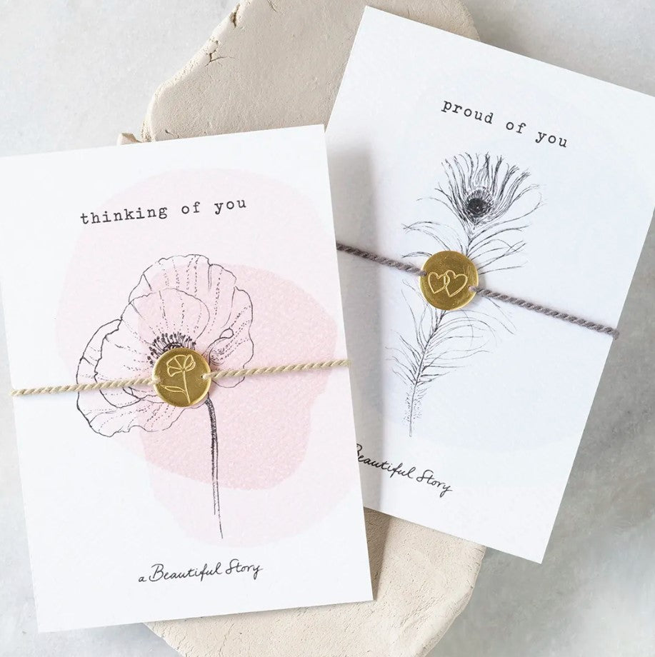 Schmuck Postkarte I Stolz auf Dich