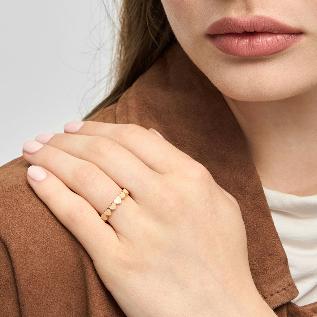 Herz Ring I beige
