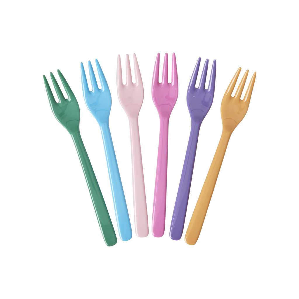 Kuchengabel Mehrfarbig - 6er Set