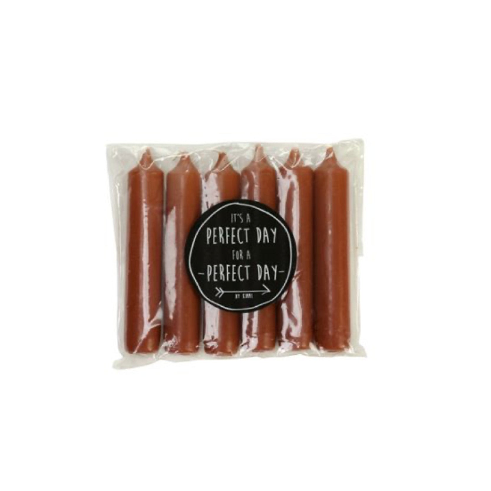 Kerzen 6er Pack I Braun