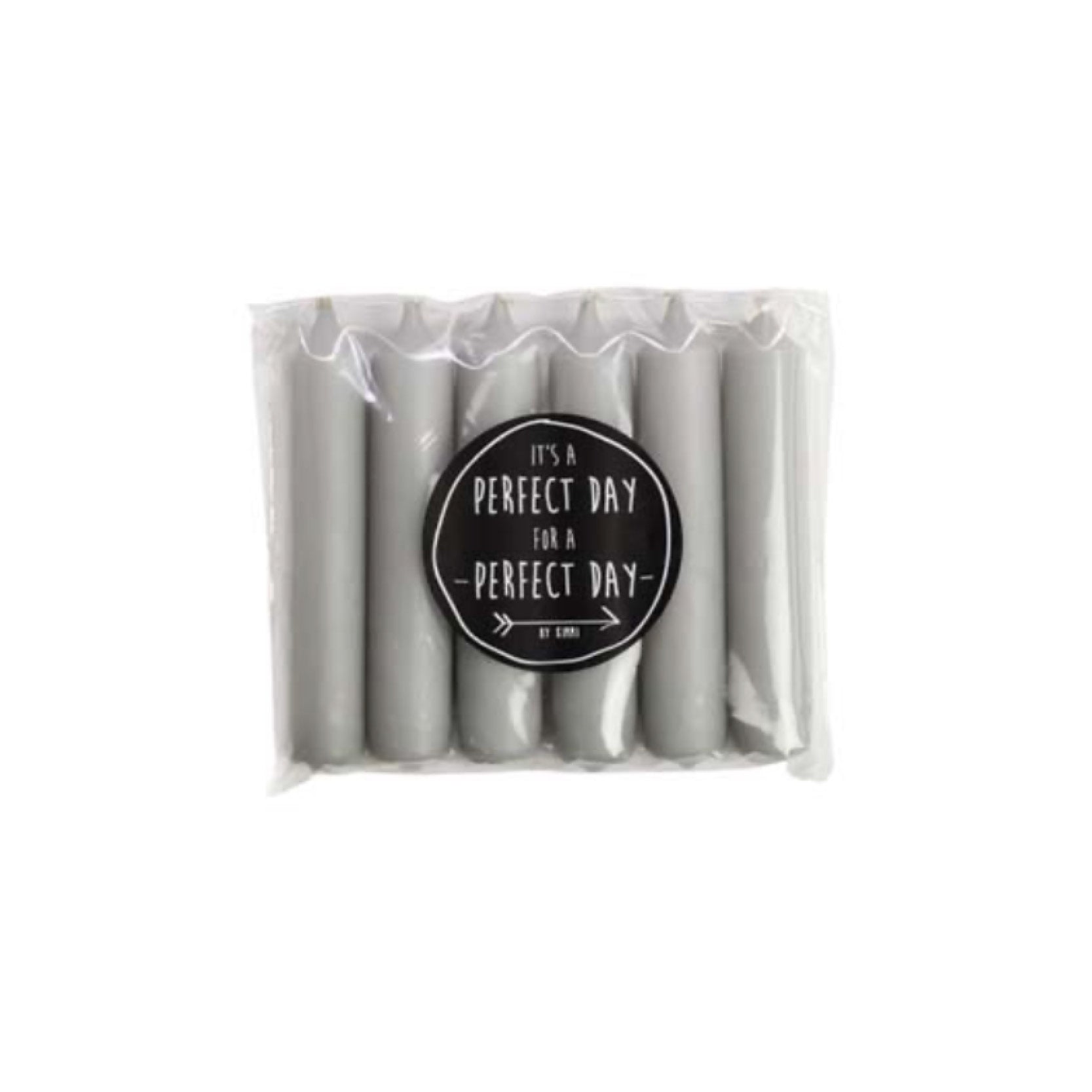 Kerzen 6er Pack I grau