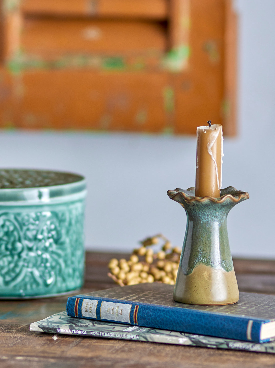 Akeem Kerzenhalter I braun