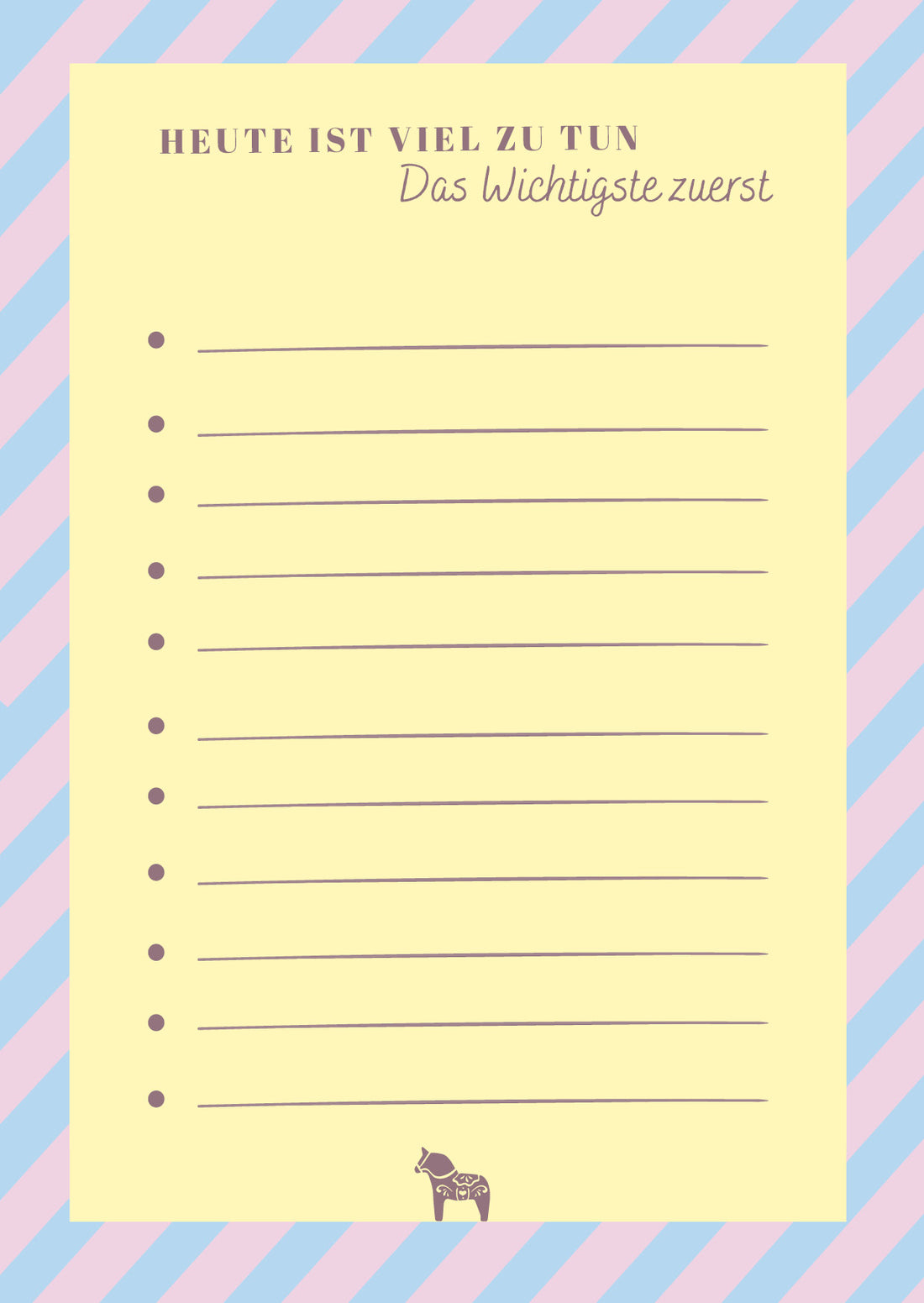 NOTIZBLOCK A6 -  „Heute ist viel zu tun"