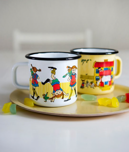 Pippi Langstrumpf Emaille Becher I  Herr Nilson