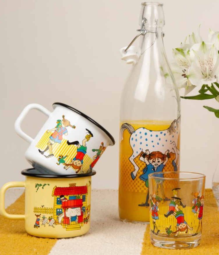 Pippi Langstrumpf Emaille Becher I  Herr Nilson