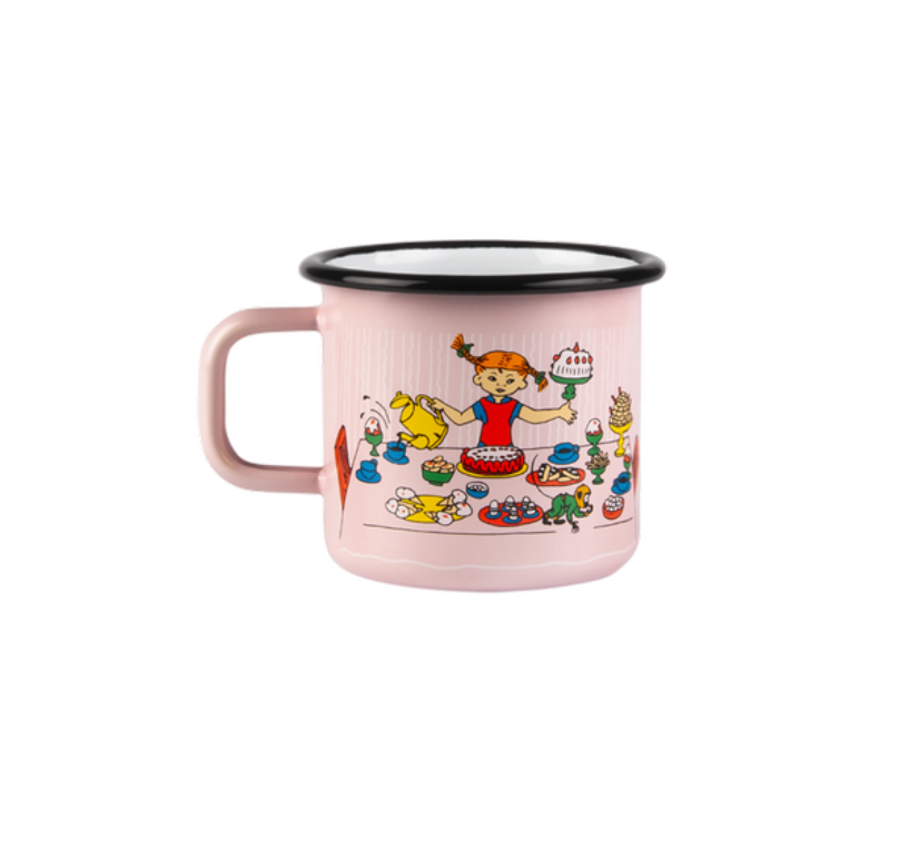 Pippi Langstrumpf Emaille Becher I  Pippis Tafel