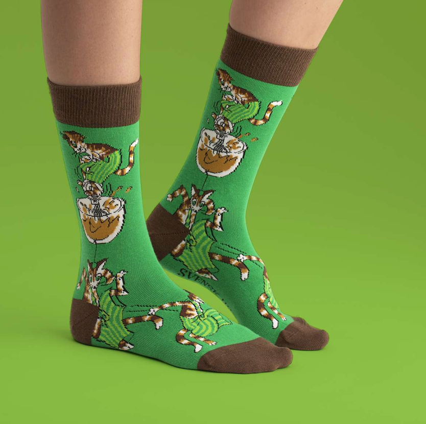 Petterson & Findus Socken I Vispar grün