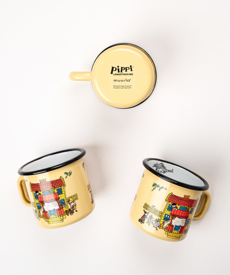 Pippi Langstrumpf Emaille Becher I Villa Kunterbunt