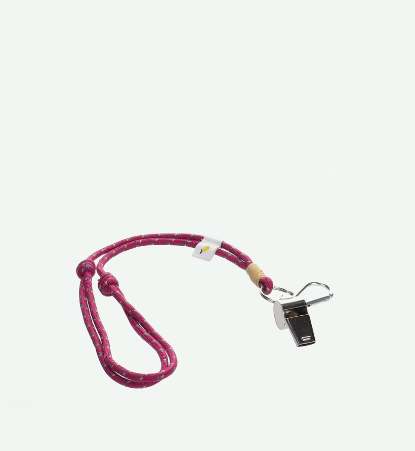 Schlüsselband mit Trillerpfeife I Pink