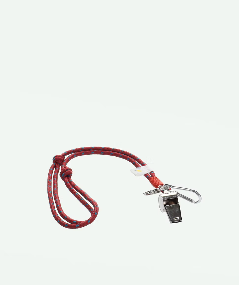 Schlüsselband mit Trillerpfeife I rot