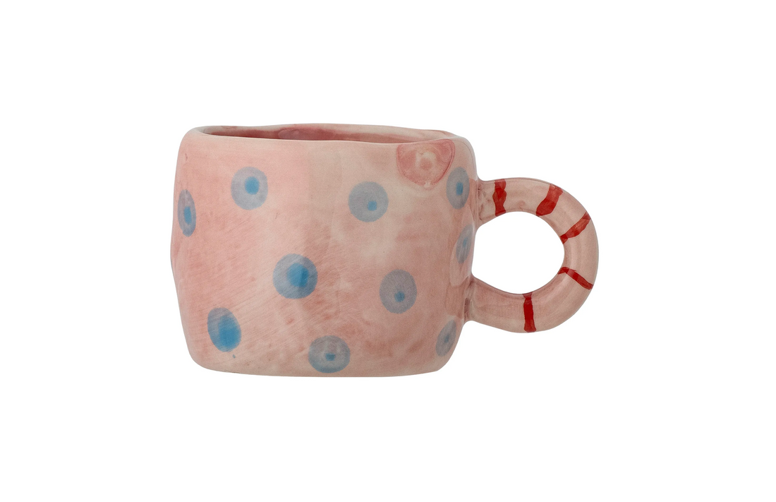Tasse mit Punkten  I rosa