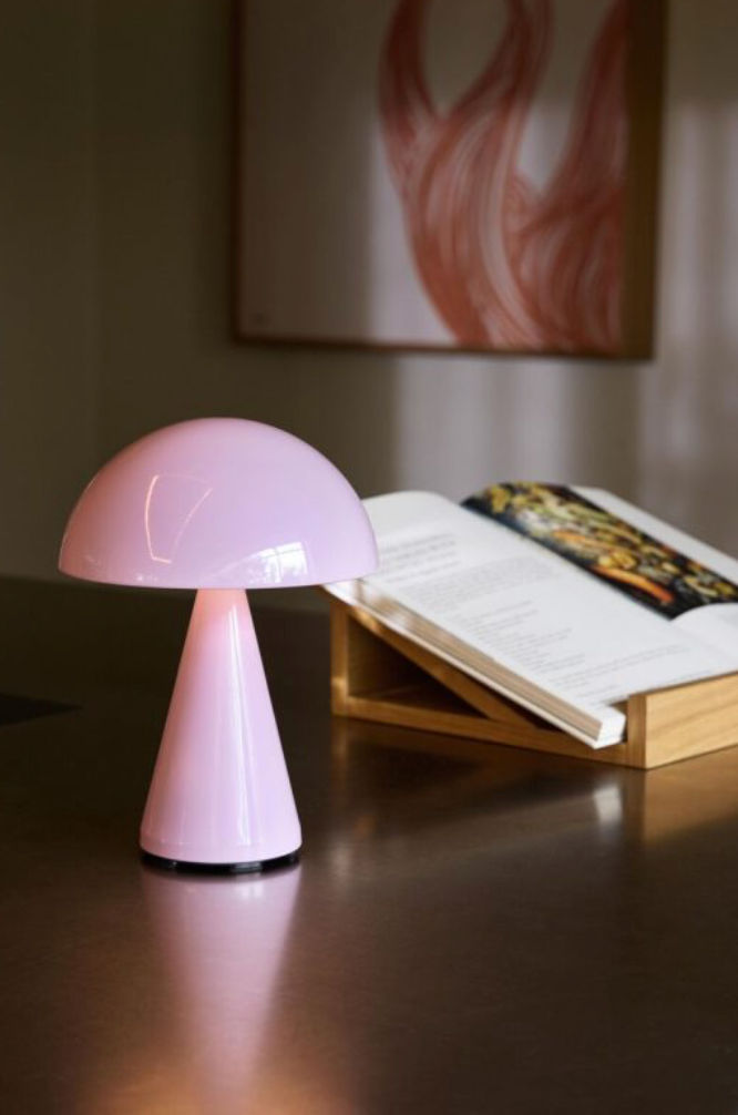Tragbare Tischlampe I hell rosa