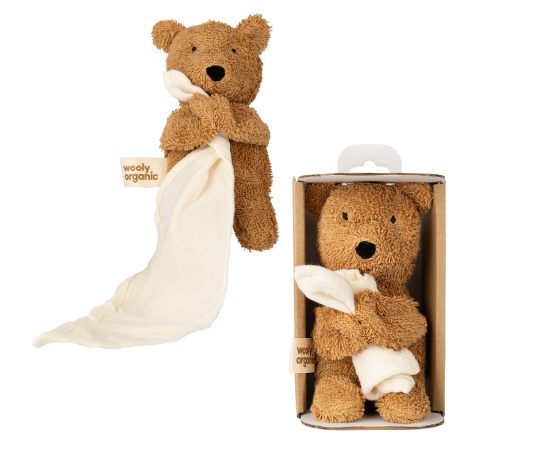Teddy mit Musselintuch