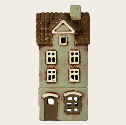 Teelicht Haus I hell grün