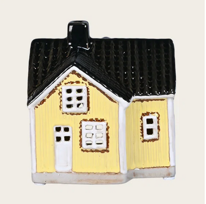 Teelicht-Haus Schweden I pastelgelb