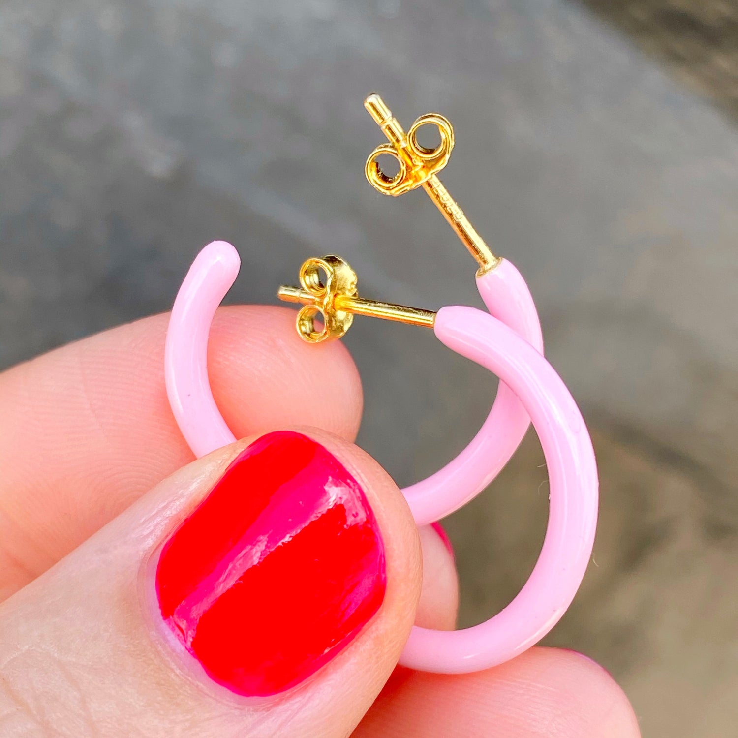 Ohrring Creolen I rosa