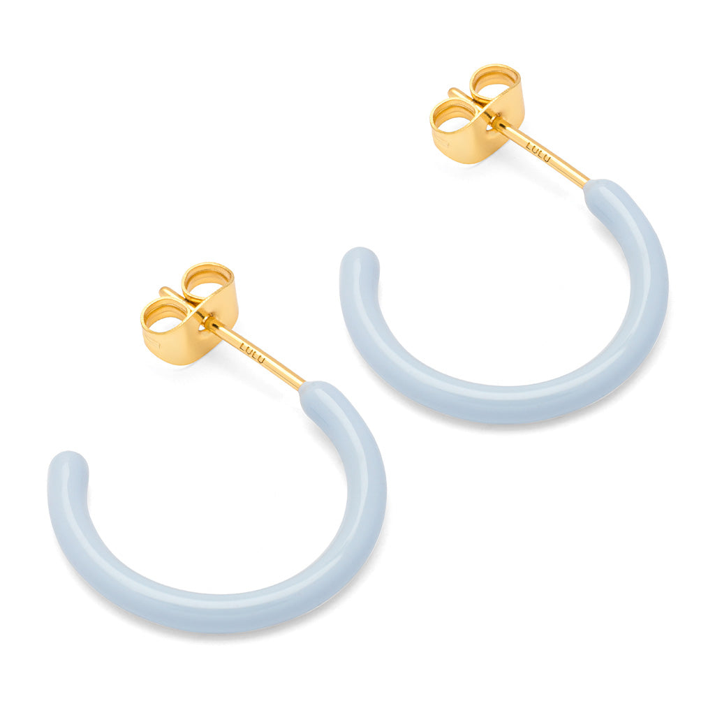 Ohrring Creolen I hellblau