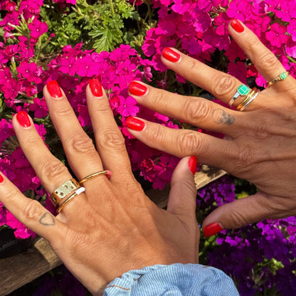 Doppelfarbiger Ring I pink-gold