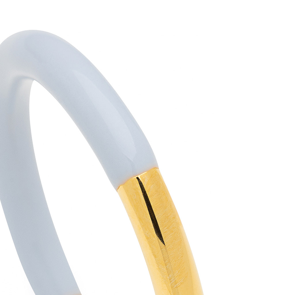 Doppelfarbiger Ring I hellblau - gold