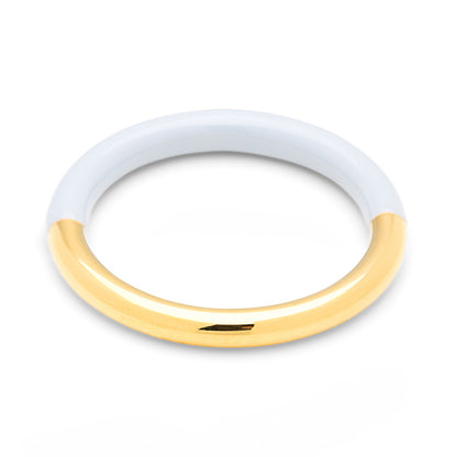 Doppelfarbiger Ring I hellblau - gold