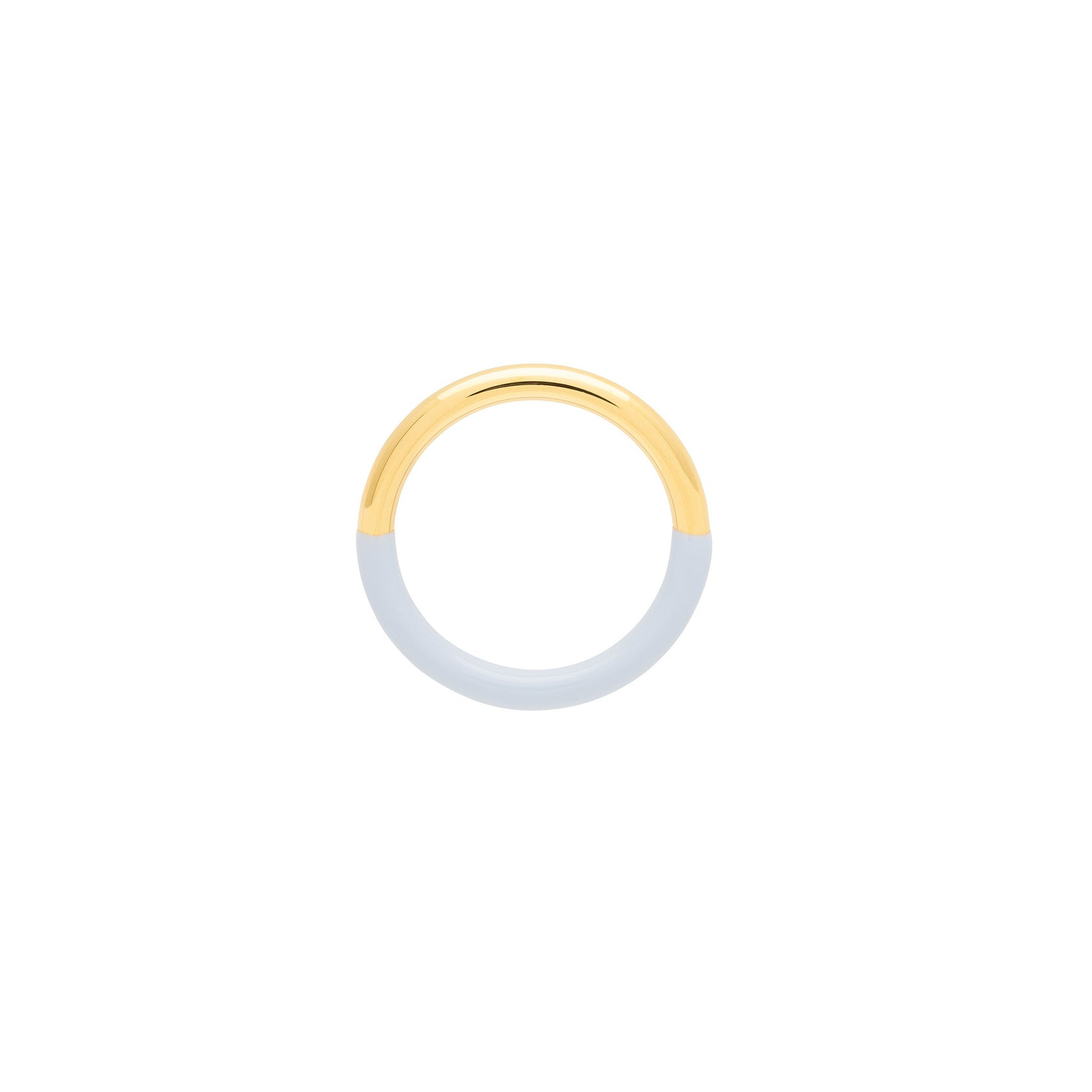 Doppelfarbiger Ring I hellblau - gold