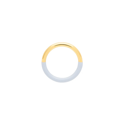 Doppelfarbiger Ring I hellblau - gold