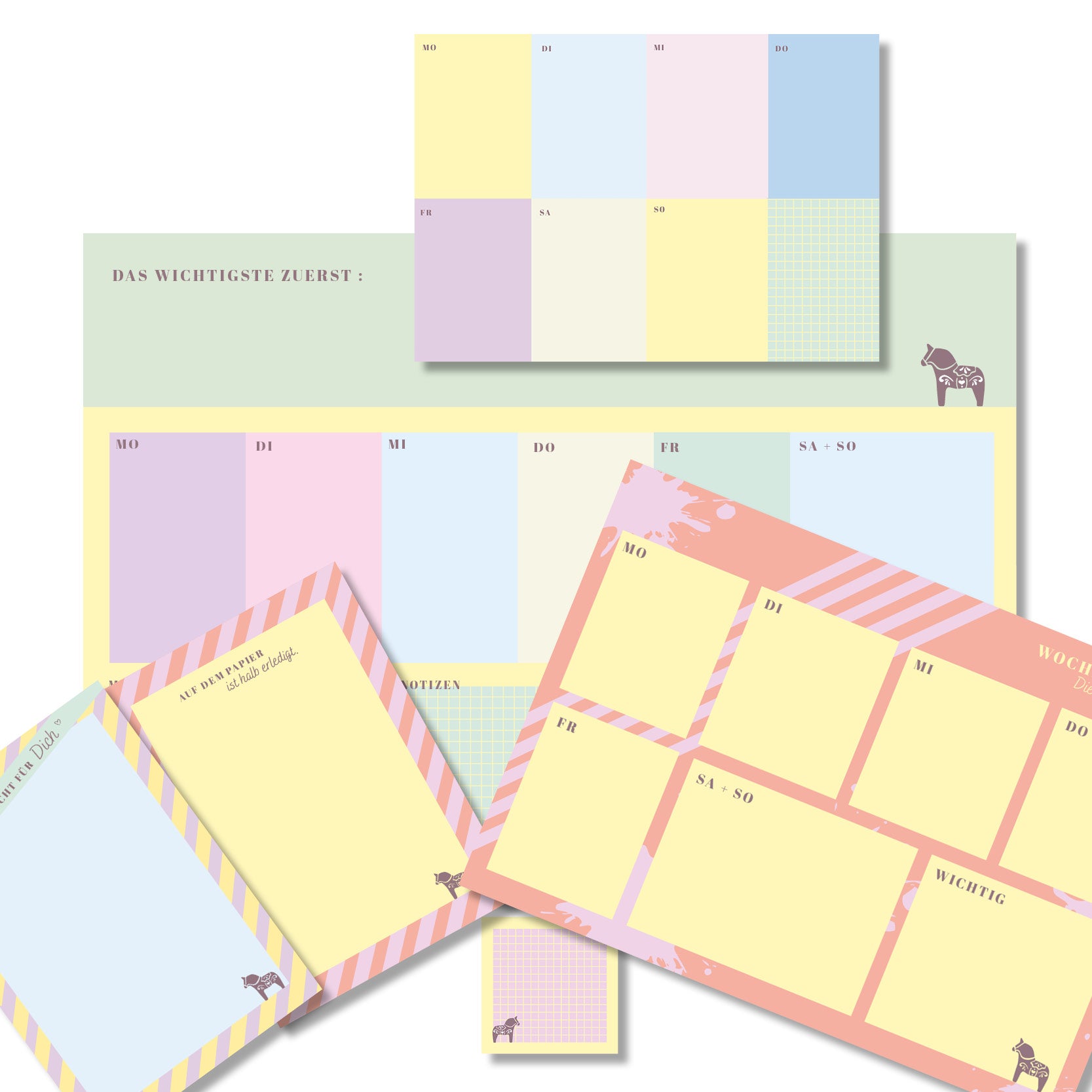 HAFTNOTIZBLOCK - mit Klebespur oben