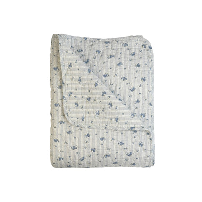 Quilt I  blaue Blümchen